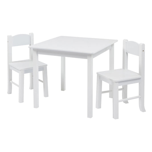 White Wooden Table And Chair Set