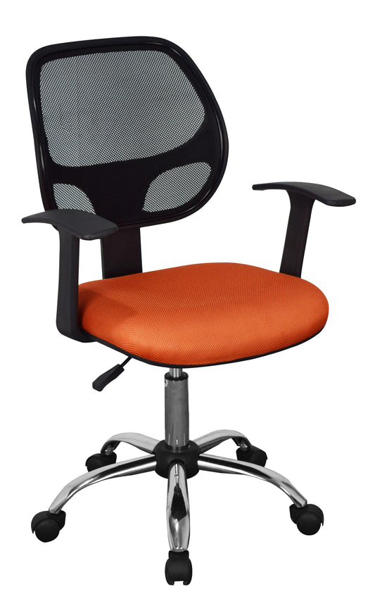 Contemporary home office chair with chrome base