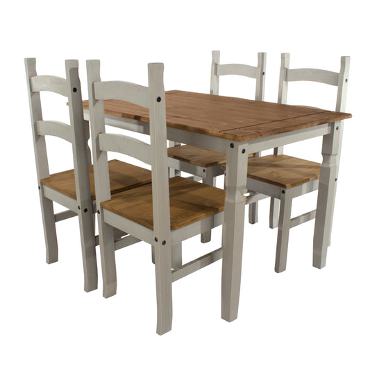 Corona rectangular dining table & 4 chair SET