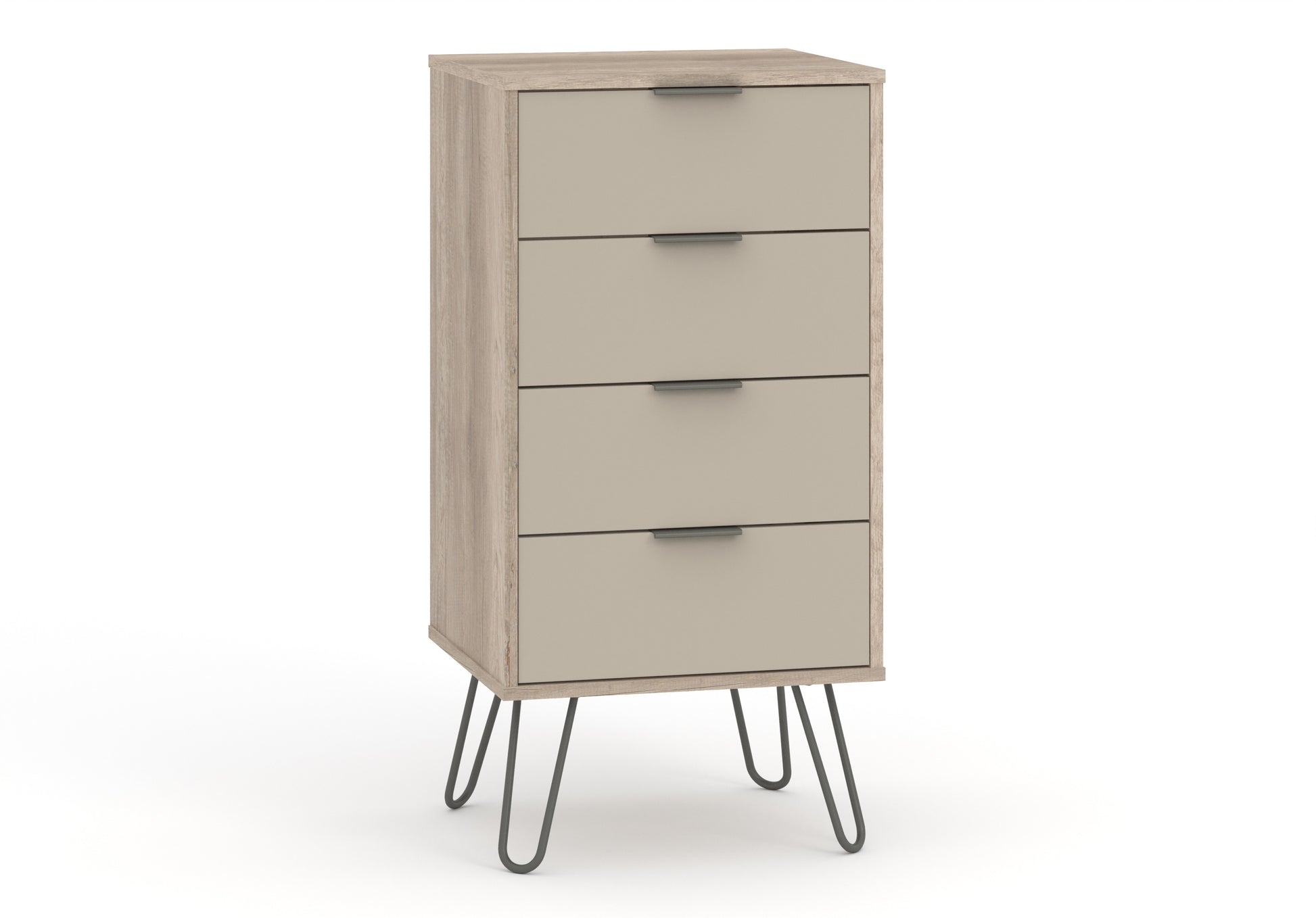 Augusta 4 Drawer Narrow Chest Of Drawers Driftwood