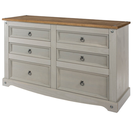 Corona 3+3 drawer wide chest