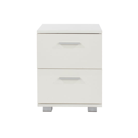Contemporary 2 drawer bedside cabinet