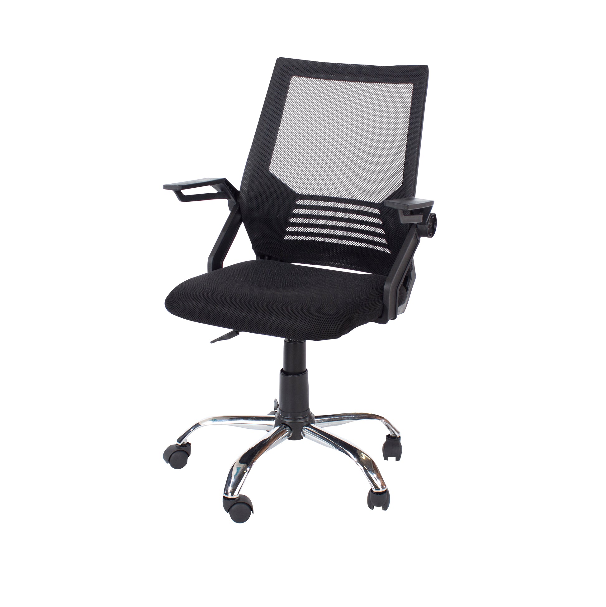 Contemporary study chair with Chrome base