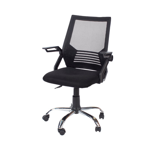 Contemporary study chair with Chrome base