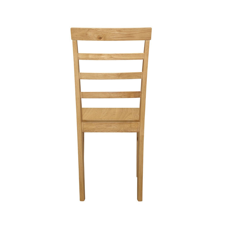 Upton Ladder Back Dining Chairs with Wooden Seat and Sturdy Cross-Bar Design