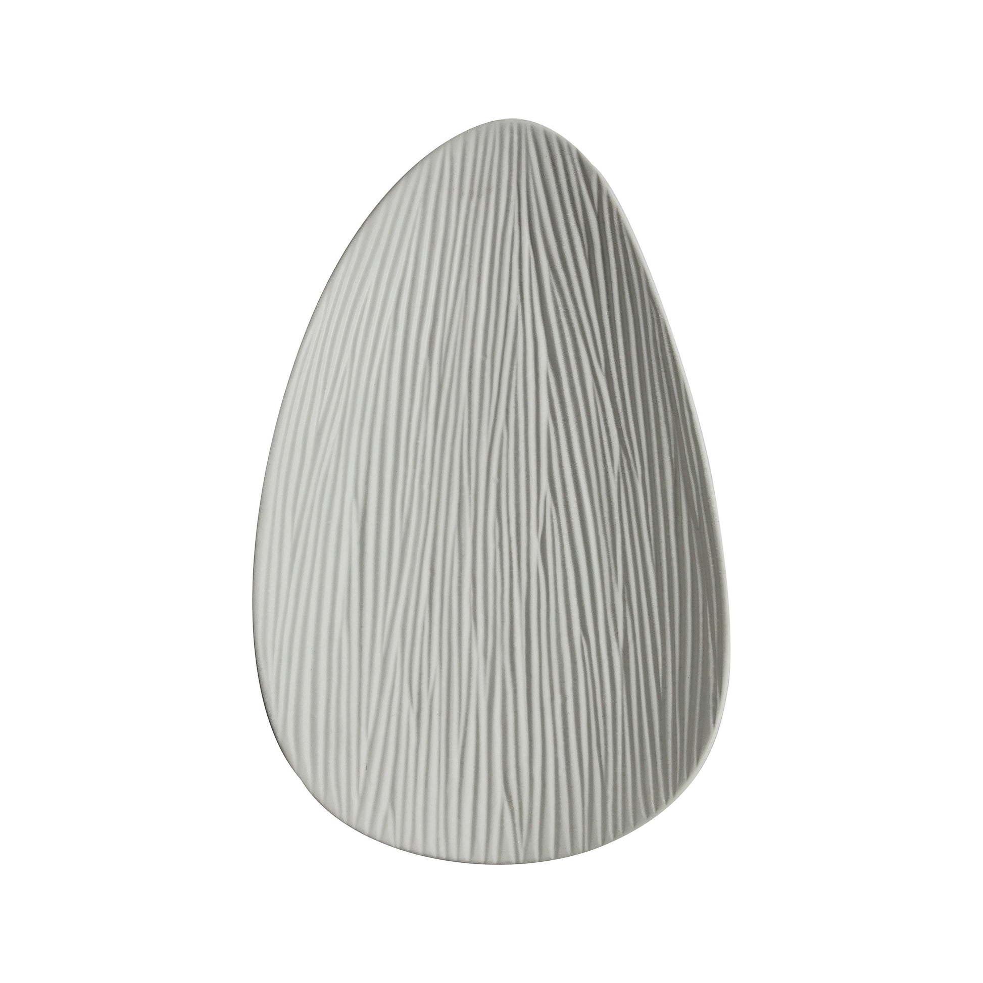 Ushiua Glazed Stoneware Platter - Asymmetric Shape - Textured Surface