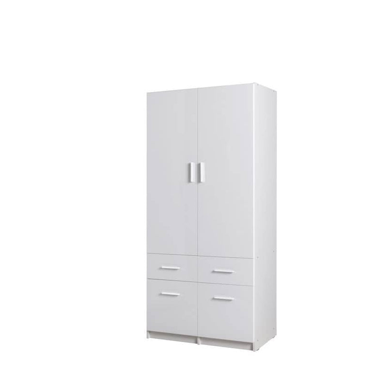 Alpin Hinged Door Wardrobe 92cm Drawers All Homely
