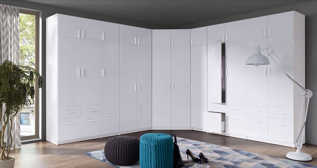 Optional Storage Cabinet For Alpin Wardrobe 117cm All Homely