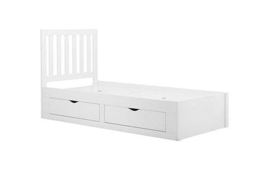 Appleby Single Bed with 4 Large Storage Drawers, Max Load 100kg, Suitable for UK Standard Size Mattress