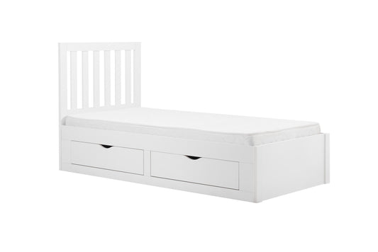 Appleby Single Bed with 4 Large Storage Drawers, Max Load 100kg, Suitable for UK Standard Size Mattress
