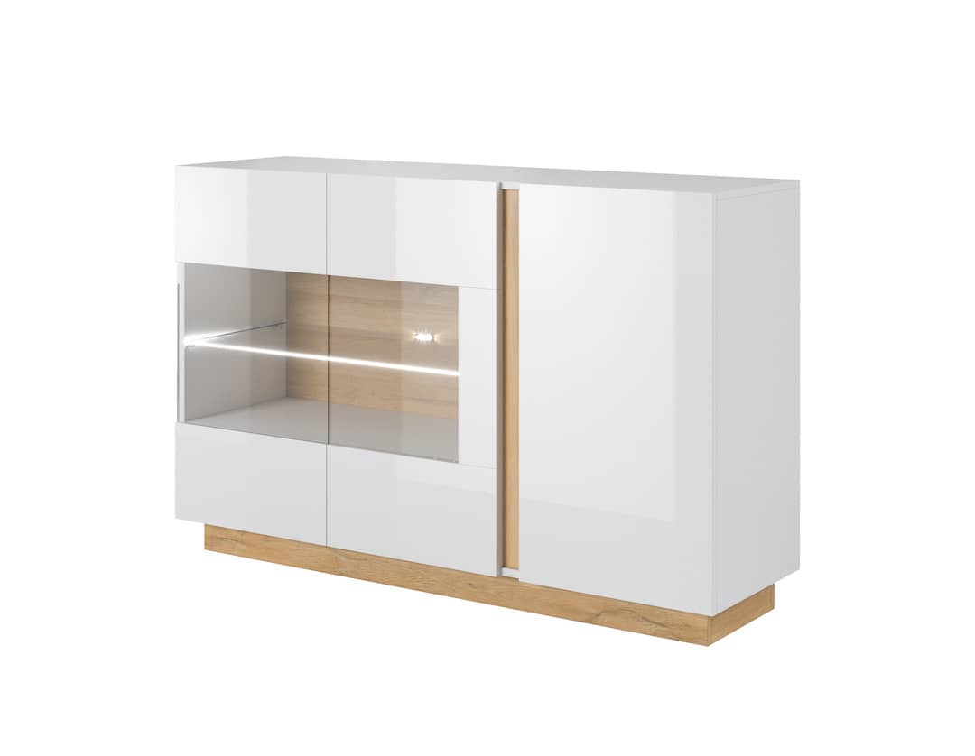 Arco Display Sideboard Cabinet 139cm All Homely
