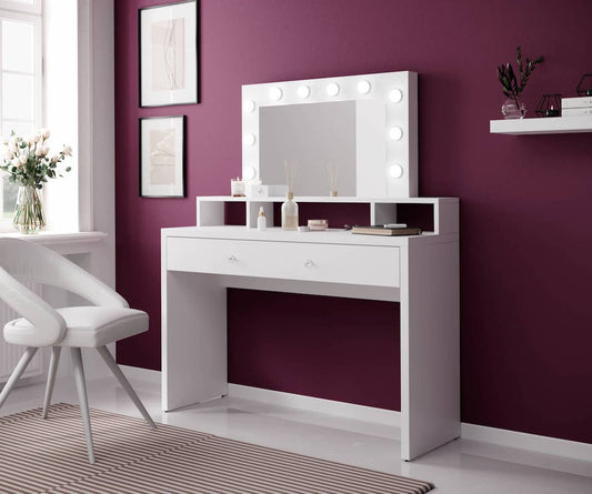 Aria Dressing Table With Mirror All Homely