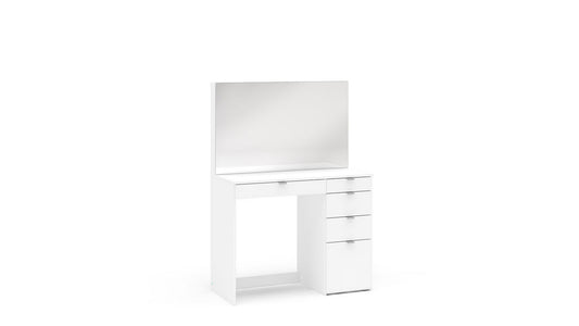 Ava 5-Drawer Dressing Table & Mirror Set - Vanity Storage for Makeup, Skincare, Jewellery