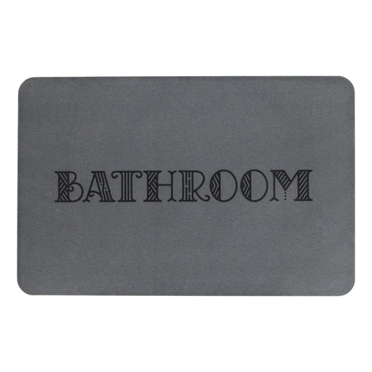 Bathroom Grey Stone Anti-Mould Non Slip Bath Mat Rug