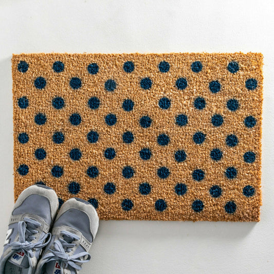 Artsy Doormats Dots Blue Doormat