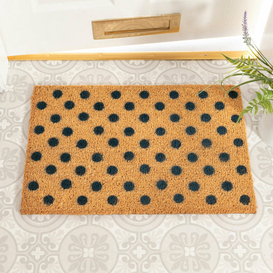 Artsy Doormats Dots Blue Doormat