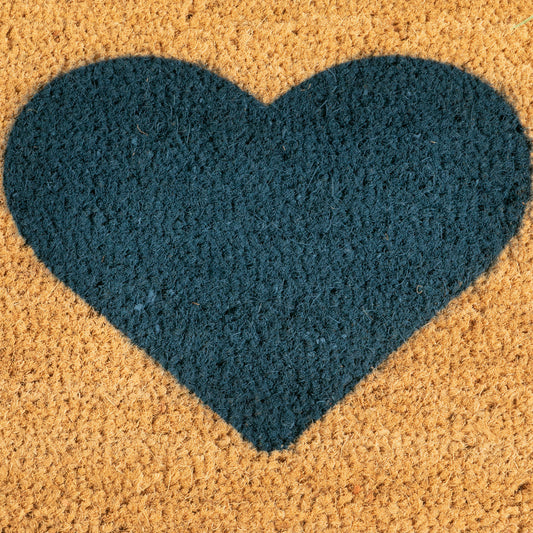 Artsy Doormats Heart Blue Doormat