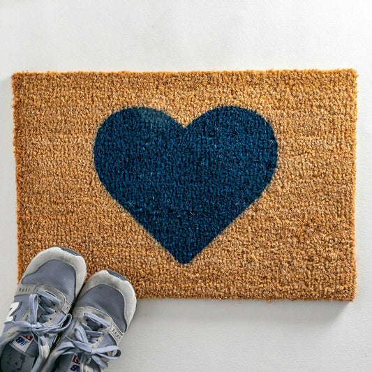 Artsy Doormats Heart Blue Doormat