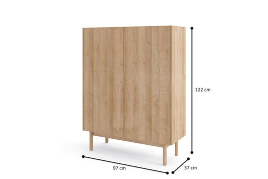 Boho Highboard Cabinet 97cm All Homely