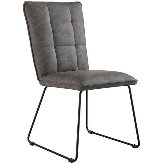 The Chair Collection Grey - Panel back The Chair with angled legs