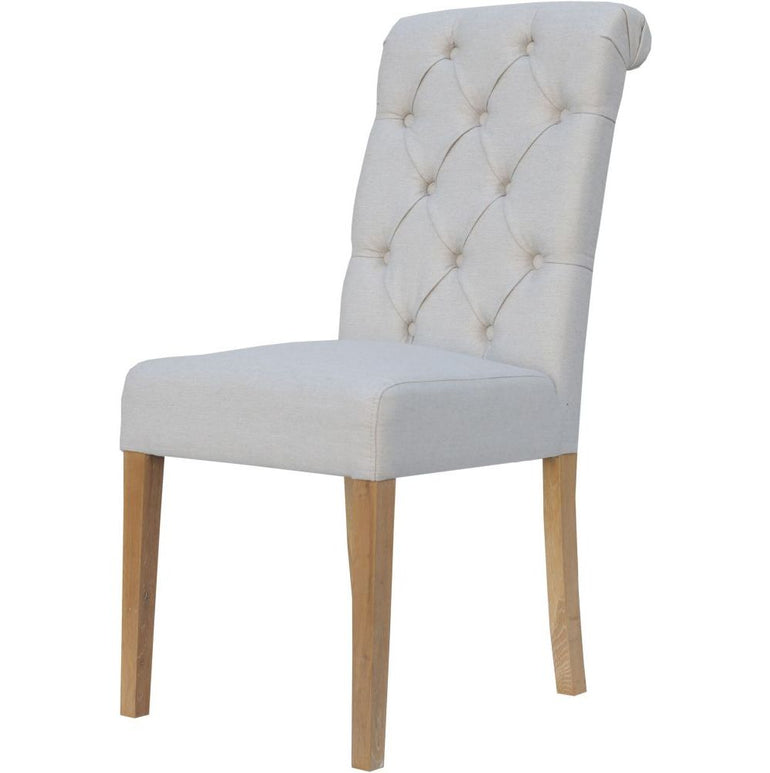 The Chair Collection - Button back with scroll top