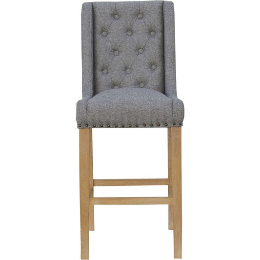 The Chair Collection - Button back stool with studs