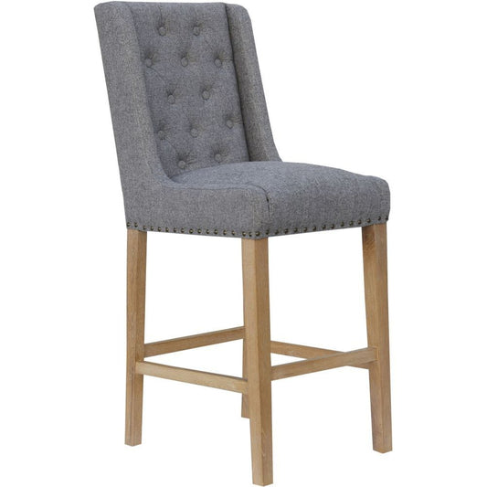 The Chair Collection - Button back stool with studs
