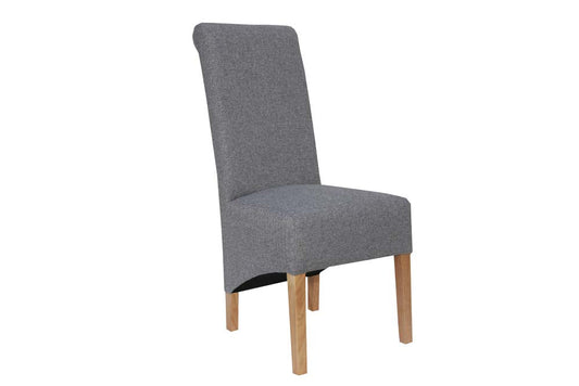 The Chair Collection - Scroll Back Fabric Grey