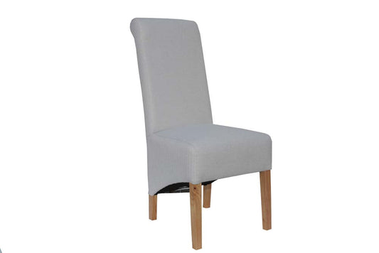 The Chair Collection - Scroll Back Fabric Natural