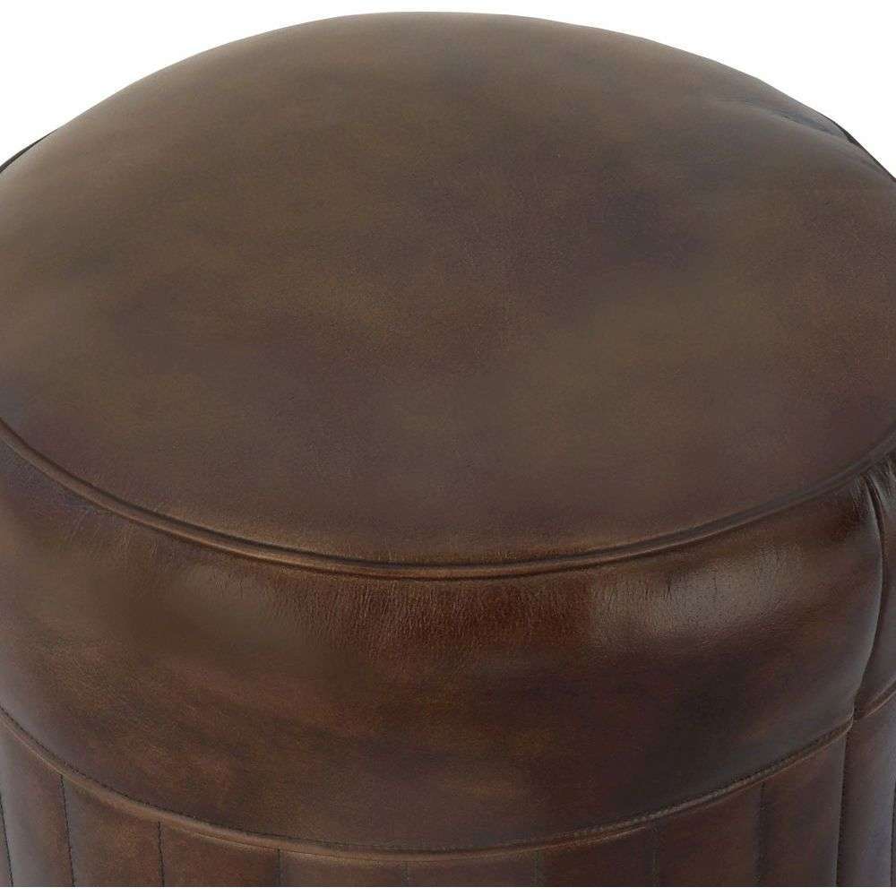 The Chair Collection - Leather Pouf