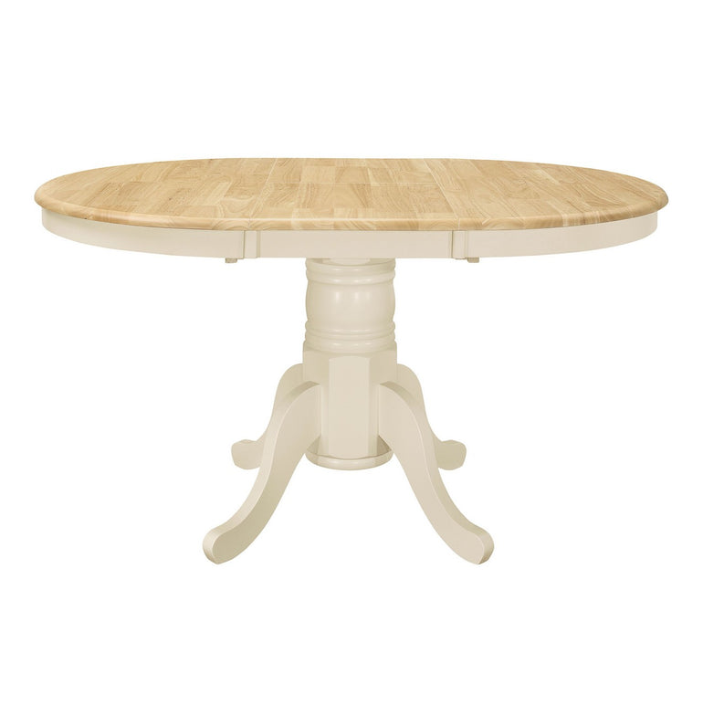 Chatsworth Classic Farmhouse Round Extending Dining Table with 4 Chairs, Easy to Use