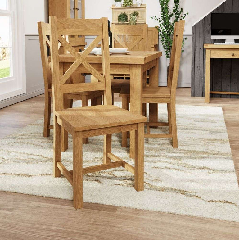CO Dining & Occasional - Cross Back Chair Wooden Seat