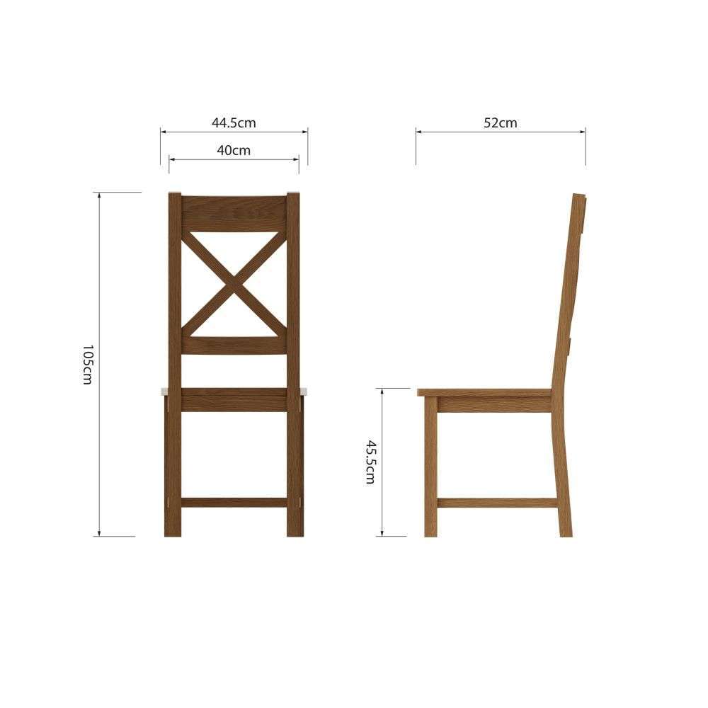 CO Dining & Occasional - Cross Back Chair Wooden Seat