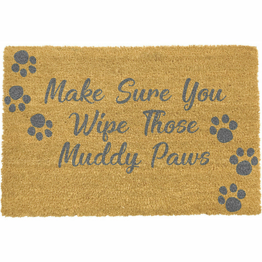 Artsy Doormats Country Home Wipe Your Paws Extra Large Grey Doormat