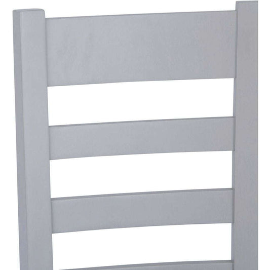 EA Dining Grey - Ladder back chair fabric seat