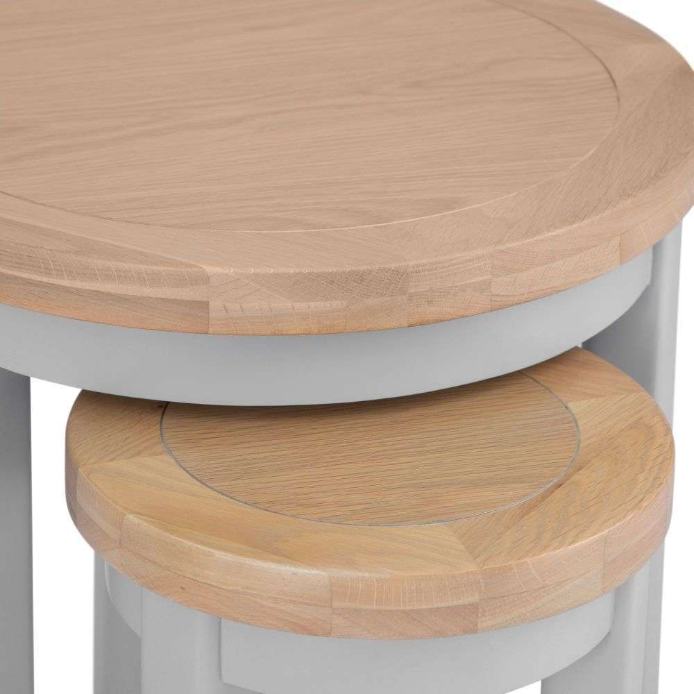 EA Dining Grey - Round Nest of 2 Tables