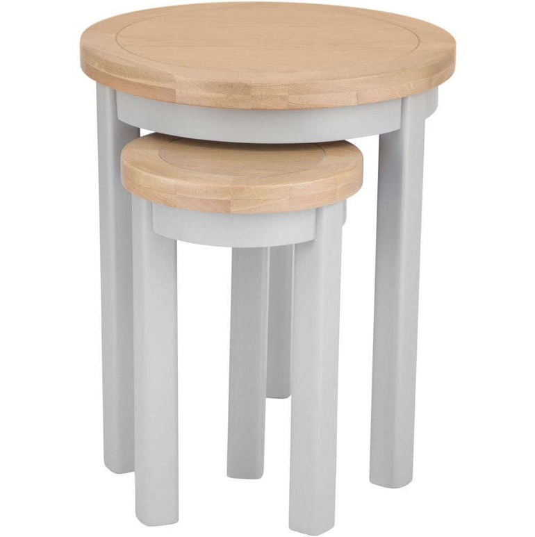 EA Dining Grey - Round Nest of 2 Tables