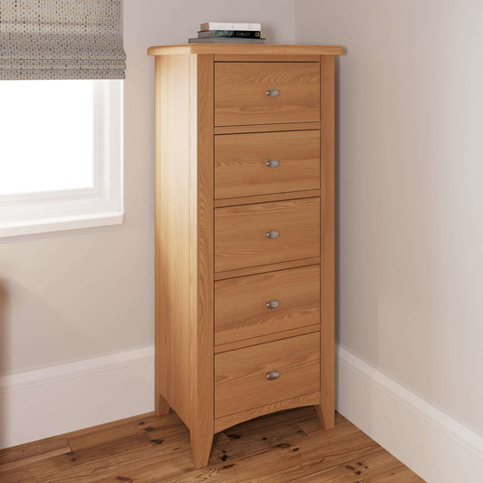 GAO Bedroom - 5 Drawer Narrow Chest