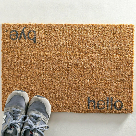 Artsy Doormats Hello, Bye Grey Doormat