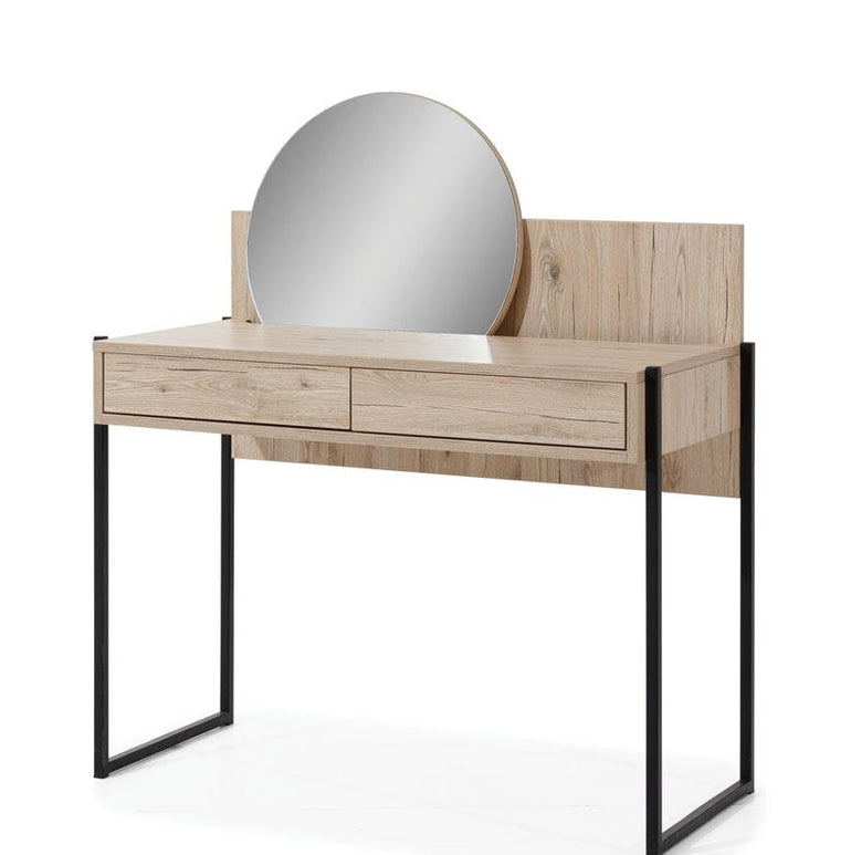 Glass Loft Dressing Table with Mirror All Homely