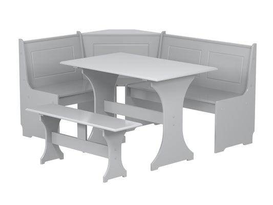 Hemington Corner Dining Set - Space Saving, Accommodates 6, Ideal for Traditional & Rustic Homes