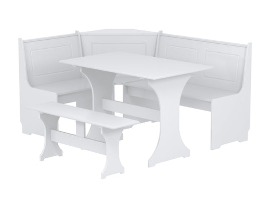 Hemington Corner Dining Set - Space Saving, Accommodates 6, Ideal for Traditional & Rustic Homes