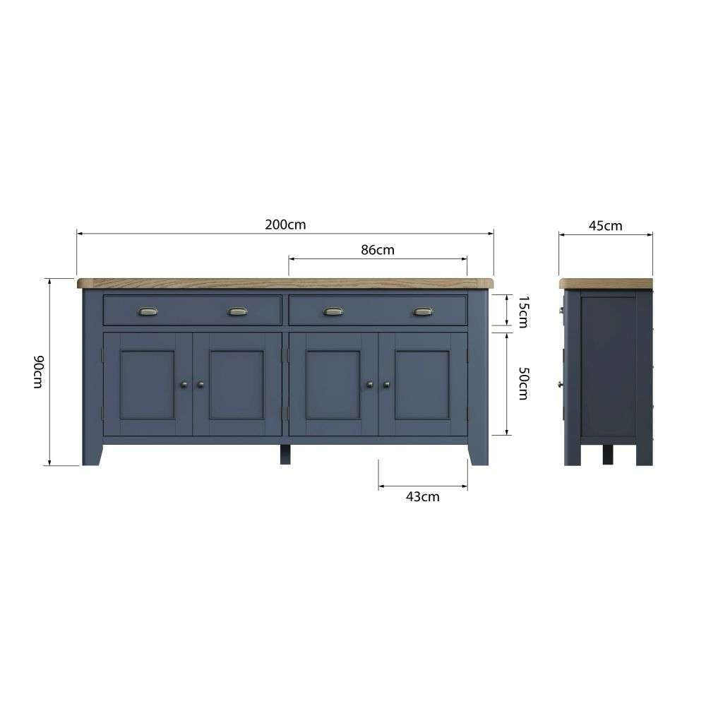 HOP Dining & Occasional Blue - 4 Door Sideboard