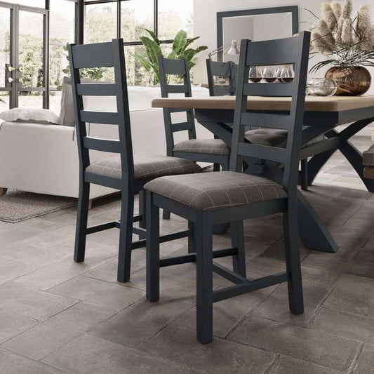 HOP Dining & Occasional Blue - Slatted Dining Chair Grey