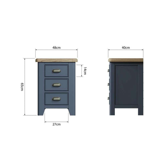HOP Bedroom Blue - Large Bedside Cabinet