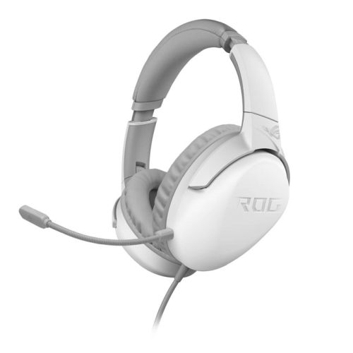 Asus ROG Strix Go Core Gaming Headset, 3.5mm Jack, Airtight Chambers, Lightweight, Foldable, Controls on Earcups, Moonlight White All Homely