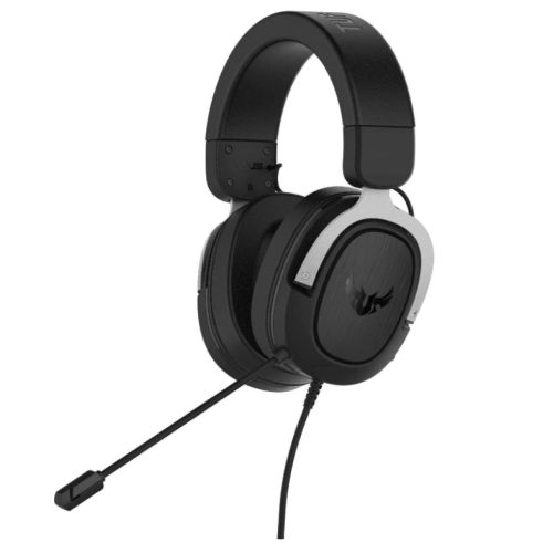 Asus TUF Gaming H3 7.1 Gaming Headset, 3.5mm Jack, Boom Mic, Surround Sound, Deep Bass, Fast-cooling Ear Cushions, Silver All Homely