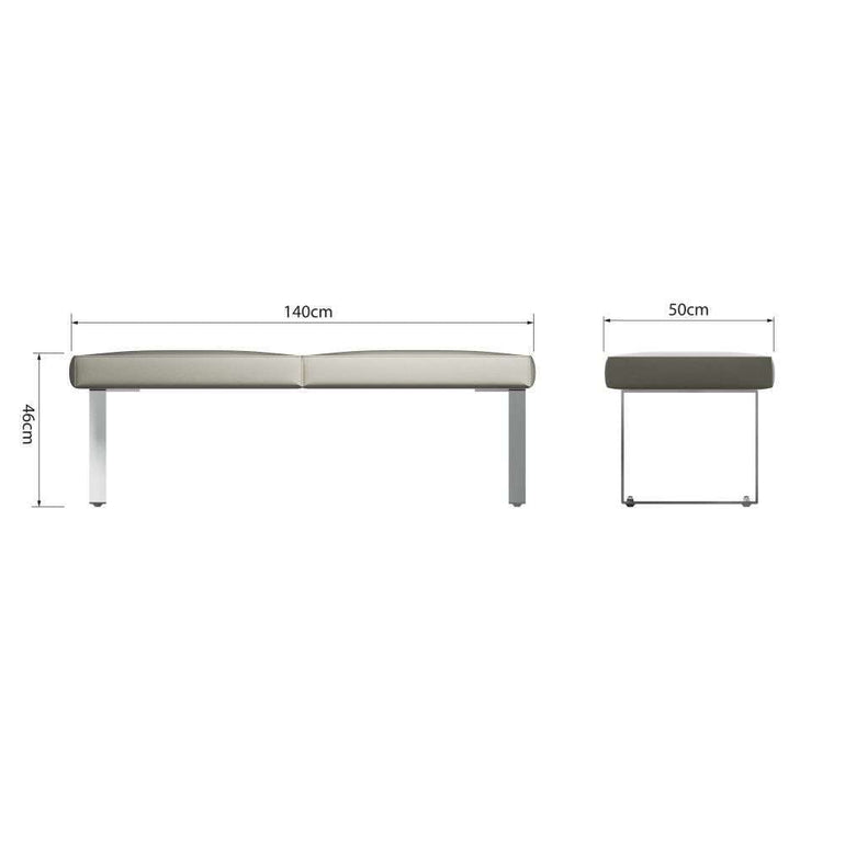 ID Dining - 1.4m Dining Bench in Taupe