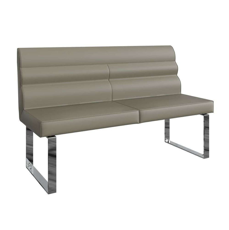 ID Dining - 1.4m Dining Bench with Back in Taupe