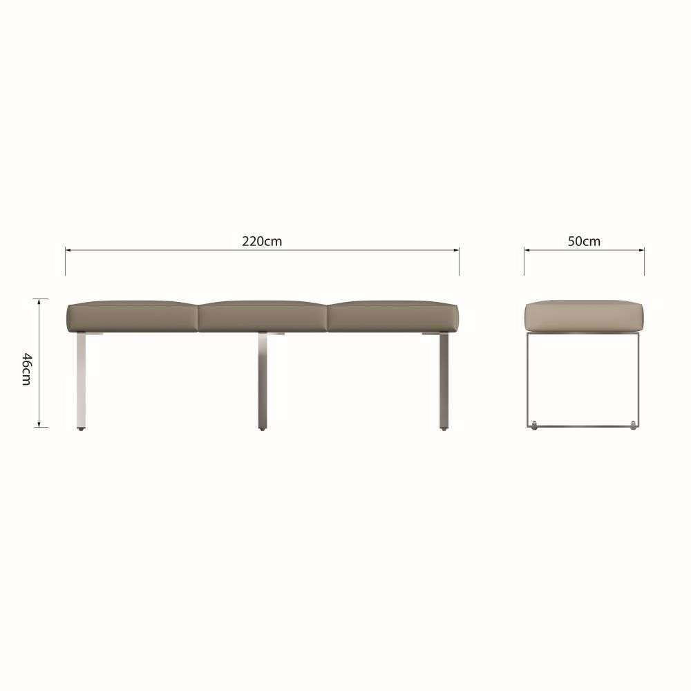 ID Dining - 2.2m Dining Bench in Taupe